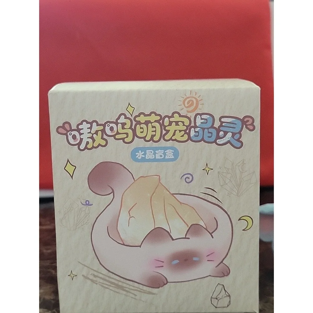 Cute Cat Pal Crystal blind box. It features small cat figurines With Stones.